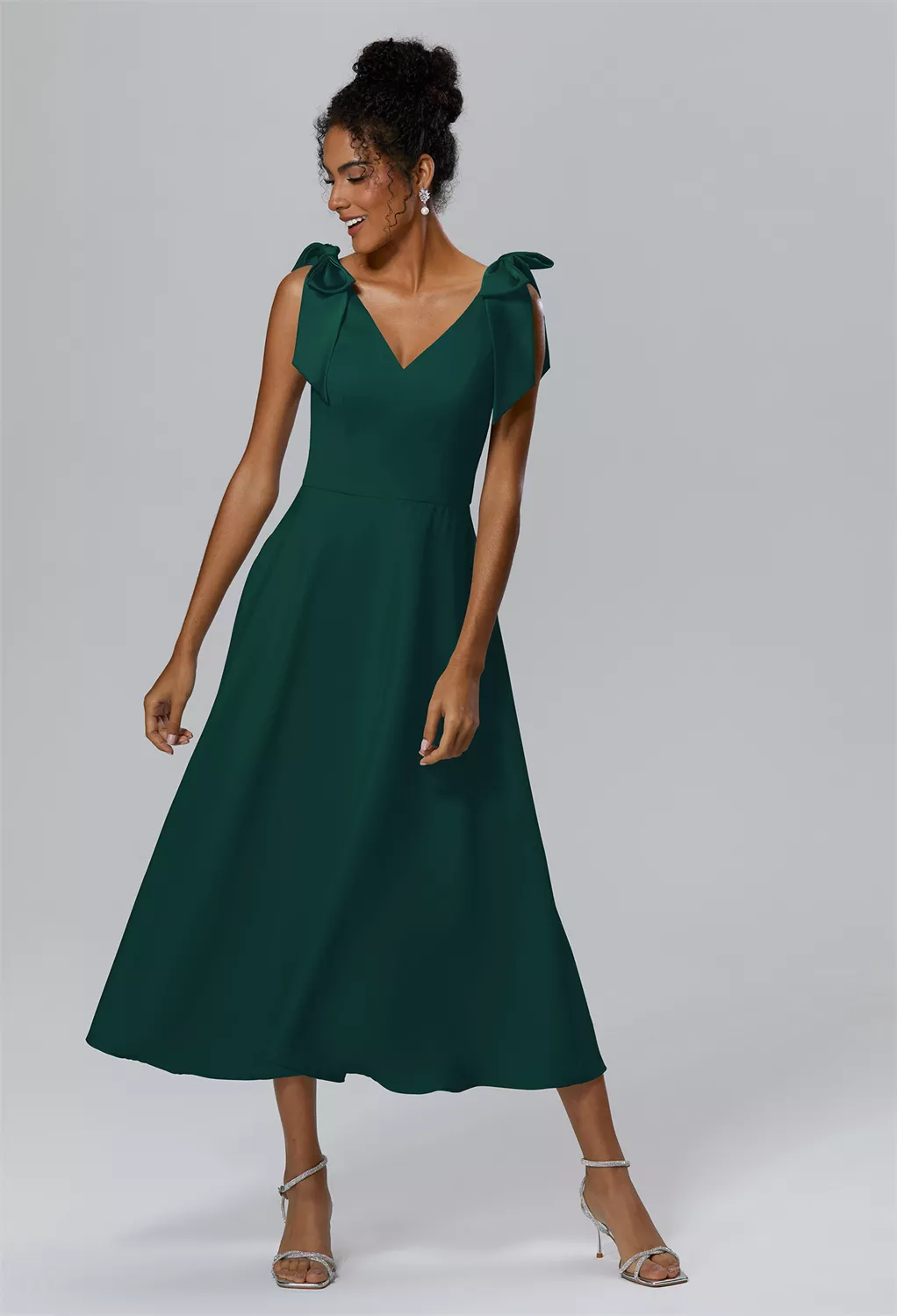 AW Verna Hunter Green  Spring Wedding Guest Dresses